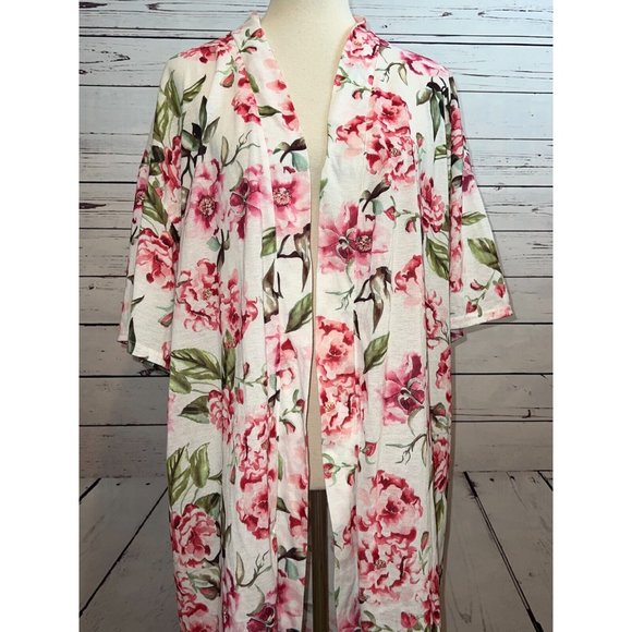 Show Me Your Mumu Floral Garden of Blooms Brie Robe One size Floral Rose No BELT - Picture 3 of 8